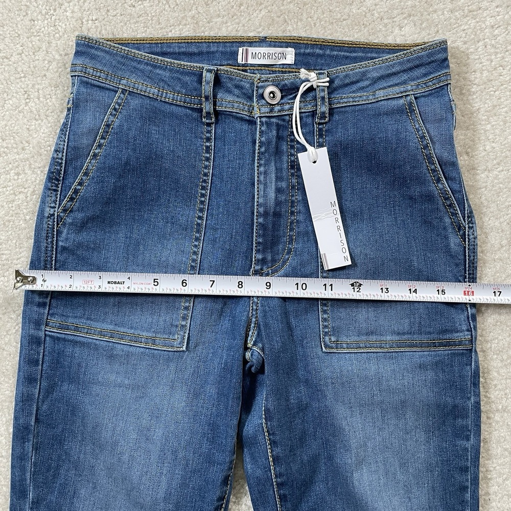 NWT Morrison Denim The Trucker Jeans Womens 27 Blue Bootcut Mid-rise - Picture 3 of 13